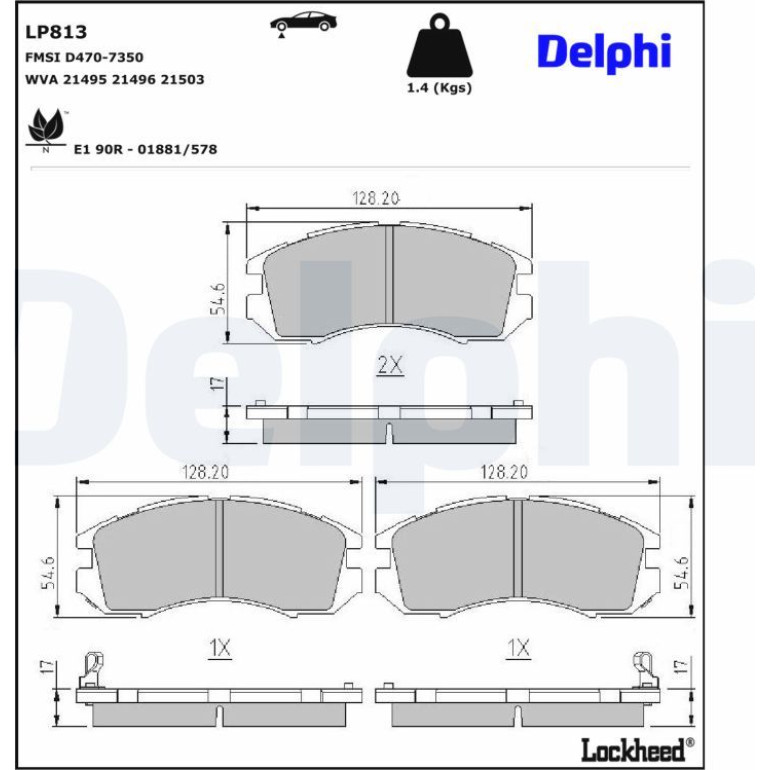 Bremsbelagsatz, Scheibenbremse LP813 Bremsbelagsatz, Scheibenbremse LP813