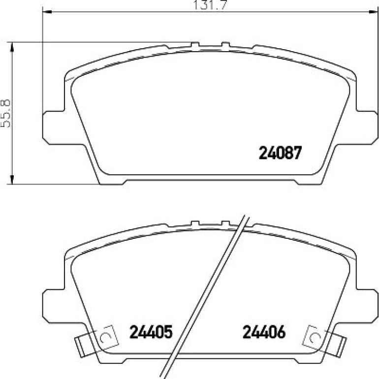 Bremsbelagsatz, Scheibenbremse 8DB 355 006-911