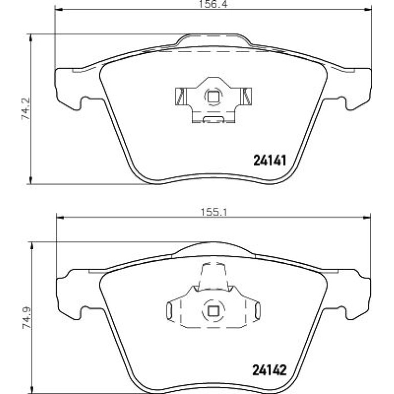 Bremsbelagsatz, Scheibenbremse 8DB 355 011-721 Bremsbelagsatz, Scheibenbremse 8DB 355 011-721