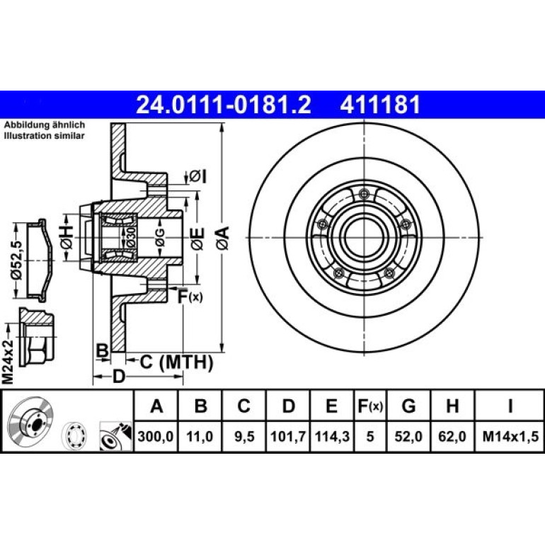 Bremsscheibe 24.0111-0181.2