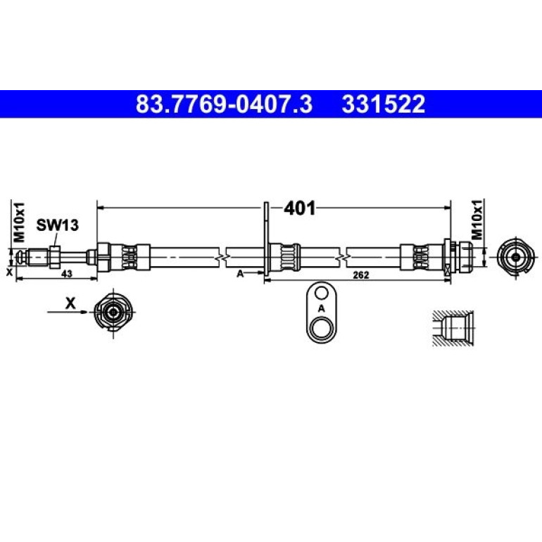 Bremsschlauch 83.7769-0407.3 Bremsschlauch 83.7769-0407.3