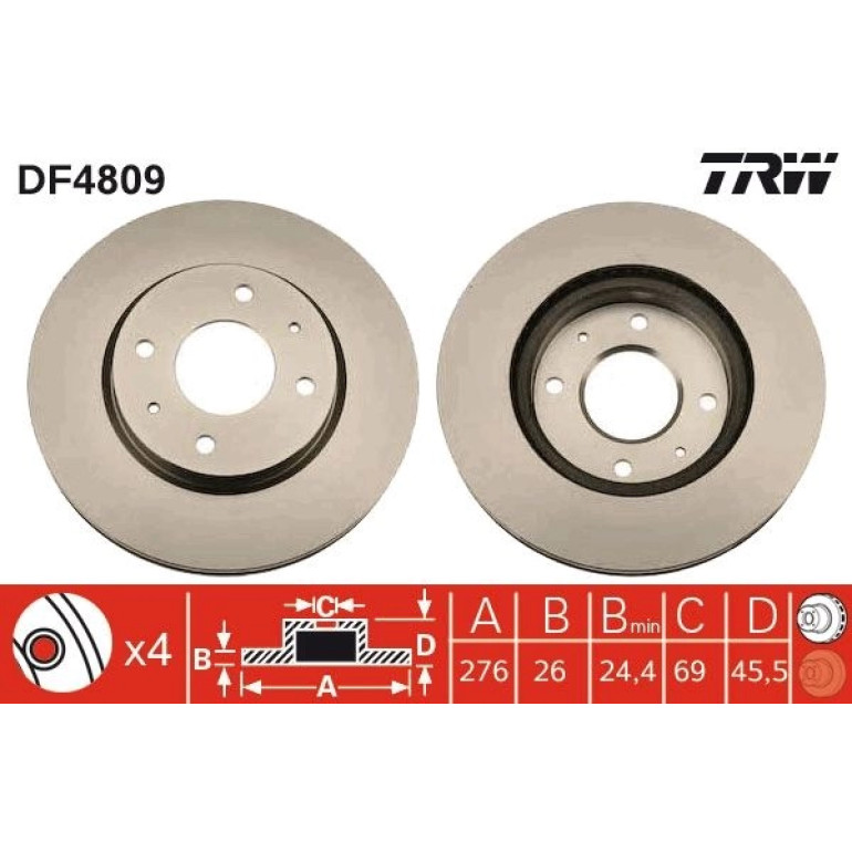 Bremsscheibe DF4809
