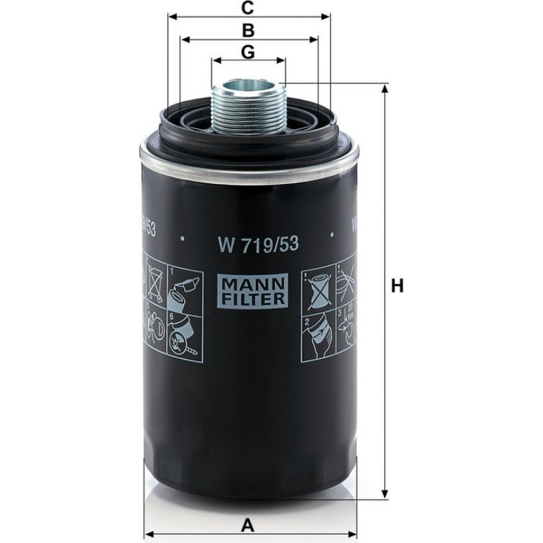 Ölfilter W 719/53 Ölfilter W 719/53