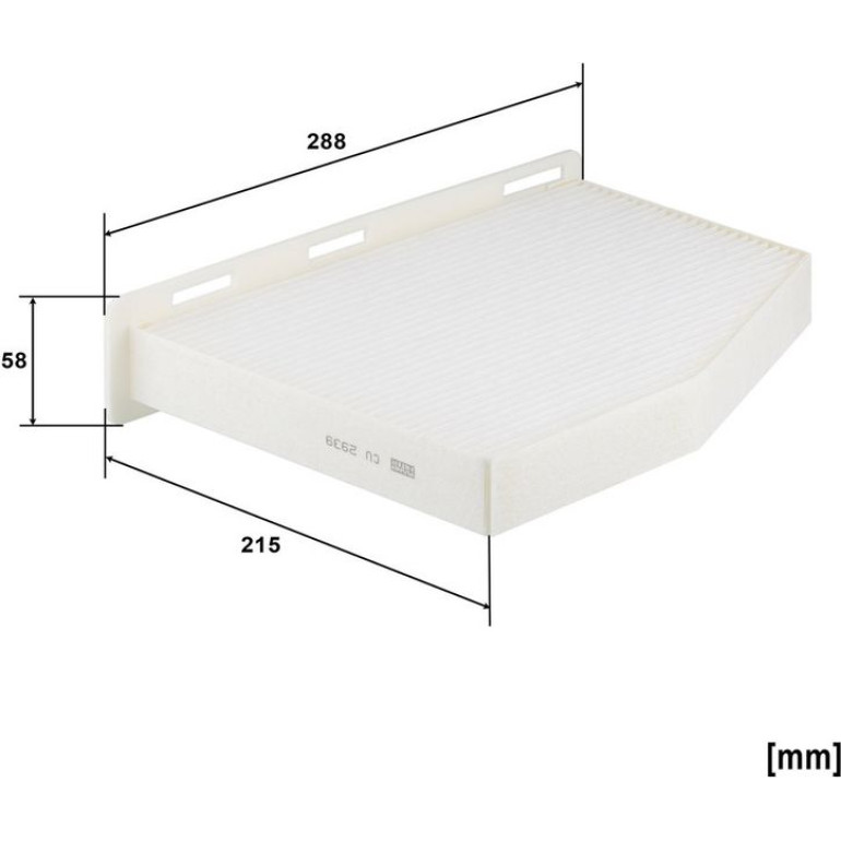 MANN-FILTER CU 2939 Innenraumfilter, Partikelfilter MANN-FILTER CU 2939 Innenraumfilter, Partikelfilter
