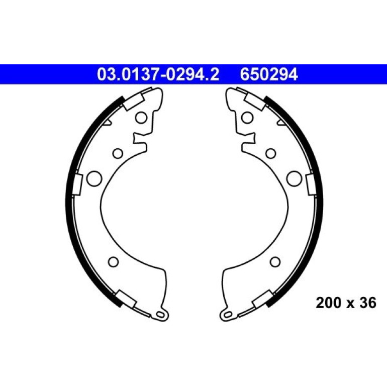 Bremsbackensatz 03.0137-0294.2 Bremsbackensatz 03.0137-0294.2