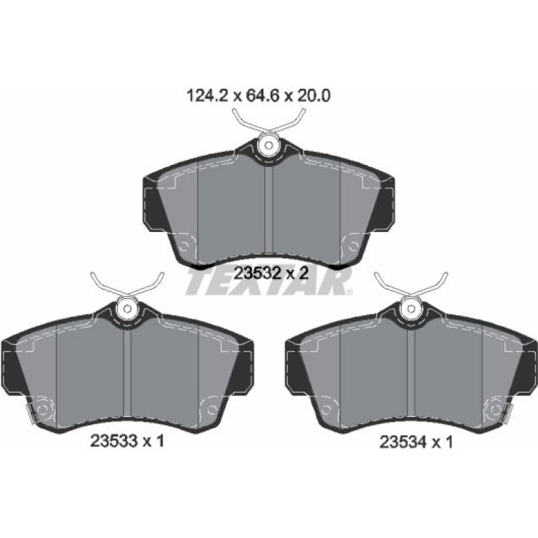 Bremsbelagsatz, Scheibenbremse 2353202 Bremsbelagsatz, Scheibenbremse 2353202