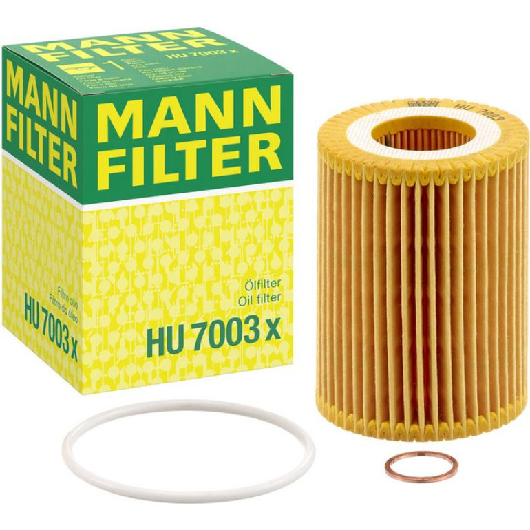 MANN-FILTER HU 7003 x Ölfilter mit Dichtung, Filtereinsatz MANN-FILTER HU 7003 x Ölfilter mit Dichtung, Filtereinsatz