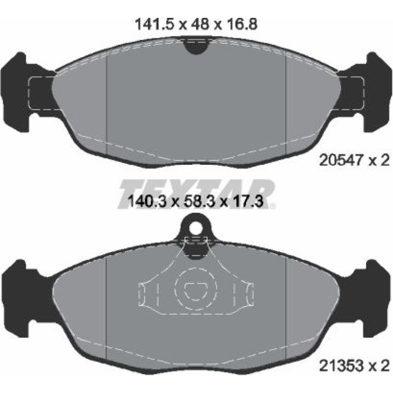 Bremsbelagsatz, Scheibenbremse 2054701