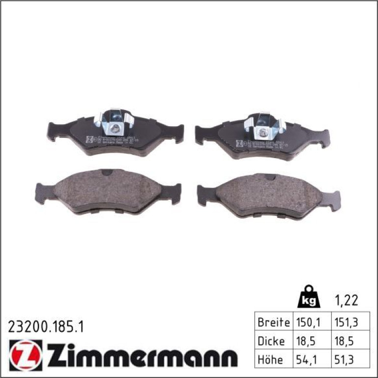 Bremsbelagsatz, Scheibenbremse 23200.185.1