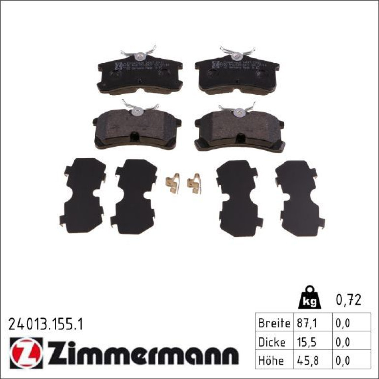 Bremsbelagsatz, Scheibenbremse 24013.155.1 Bremsbelagsatz, Scheibenbremse 24013.155.1