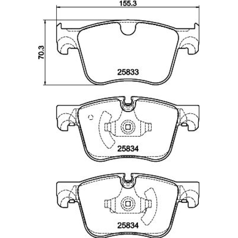 Bremsbelagsatz, Scheibenbremse 8DB 355 024-751 Bremsbelagsatz, Scheibenbremse 8DB 355 024-751