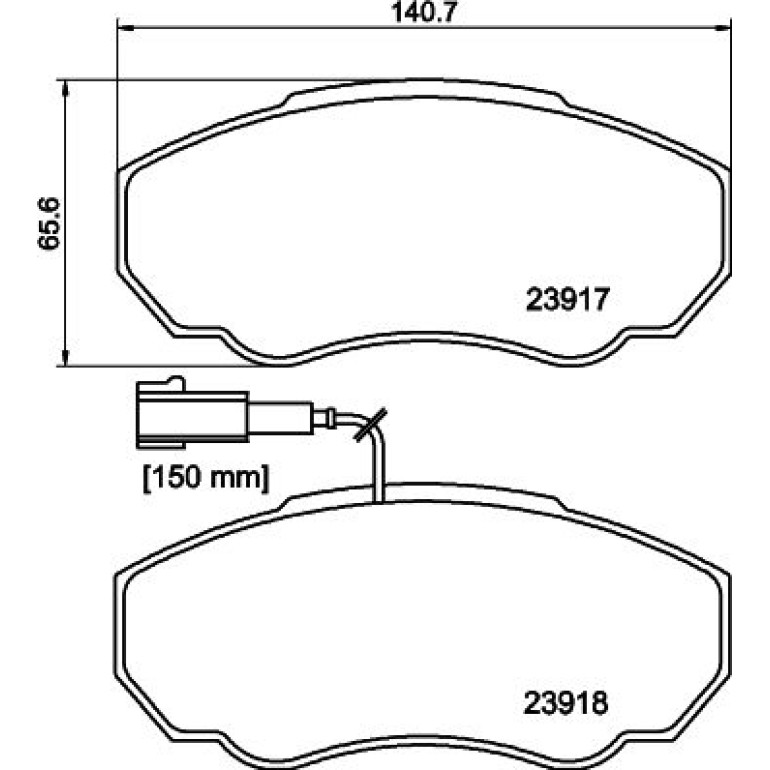 Bremsbelagsatz, Scheibenbremse 8DB 355 010-391