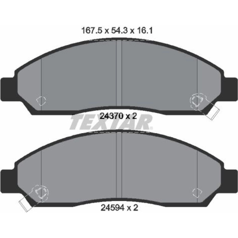 Bremsbelagsatz, Scheibenbremse 2437001