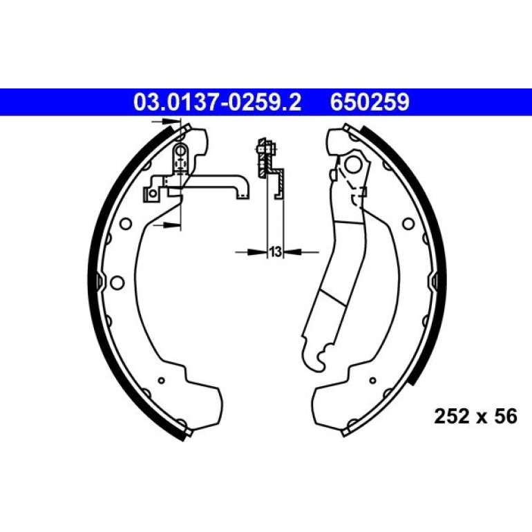 Bremsbackensatz 03.0137-0259.2 Bremsbackensatz 03.0137-0259.2