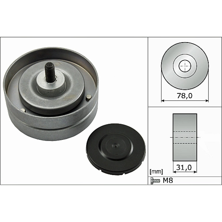 Umlenk-/Führungsrolle, Keilrippenriemen 532 0463 10