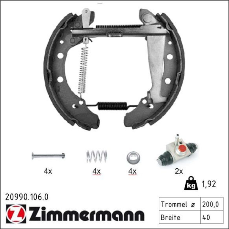 Bremsbackensatz 20990.106.0 Bremsbackensatz 20990.106.0