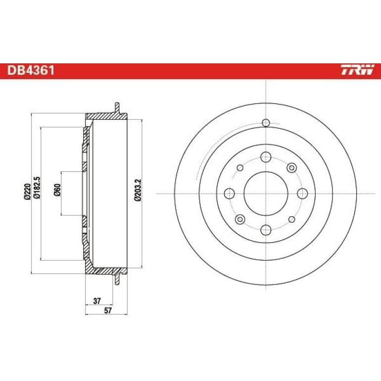 Bremstrommel DB4361 Bremstrommel DB4361