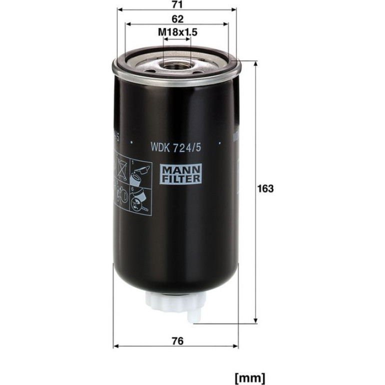 Kraftstofffilter WDK 724/5 Kraftstofffilter WDK 724/5