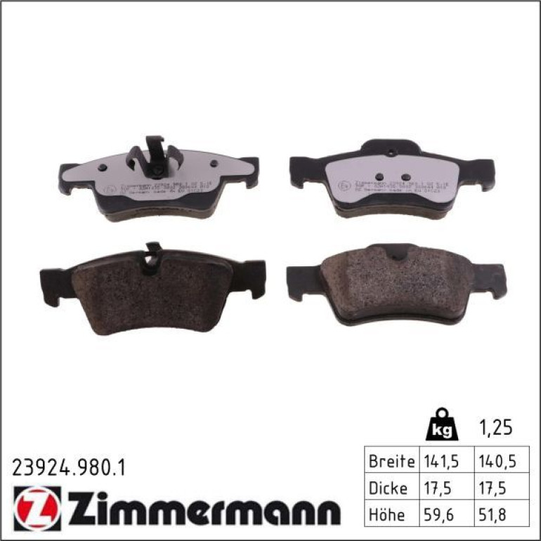 Bremsbelagsatz, Scheibenbremse 23924.980.1