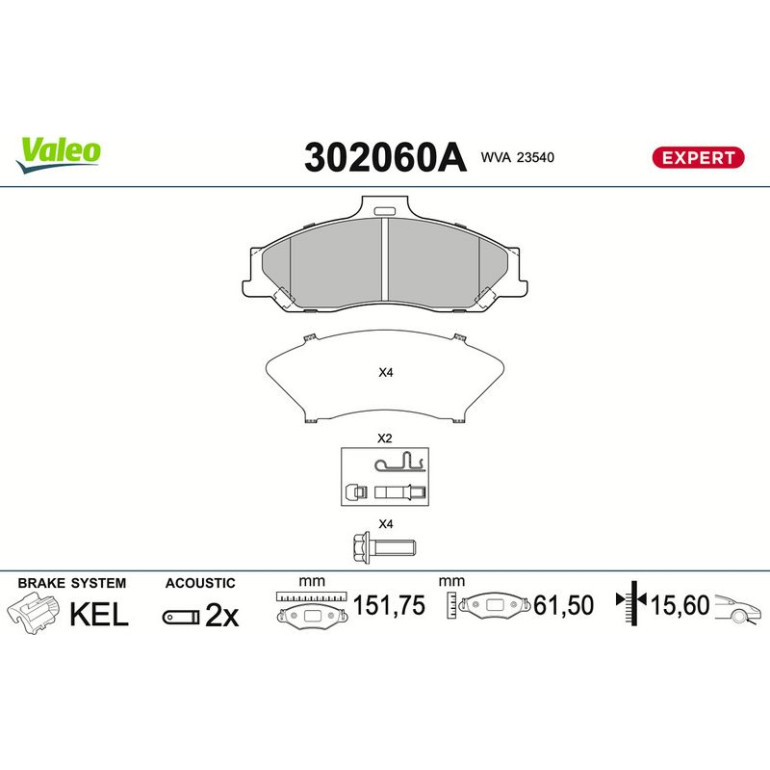 Bremsbelagsatz, Scheibenbremse 302060A Bremsbelagsatz, Scheibenbremse 302060A