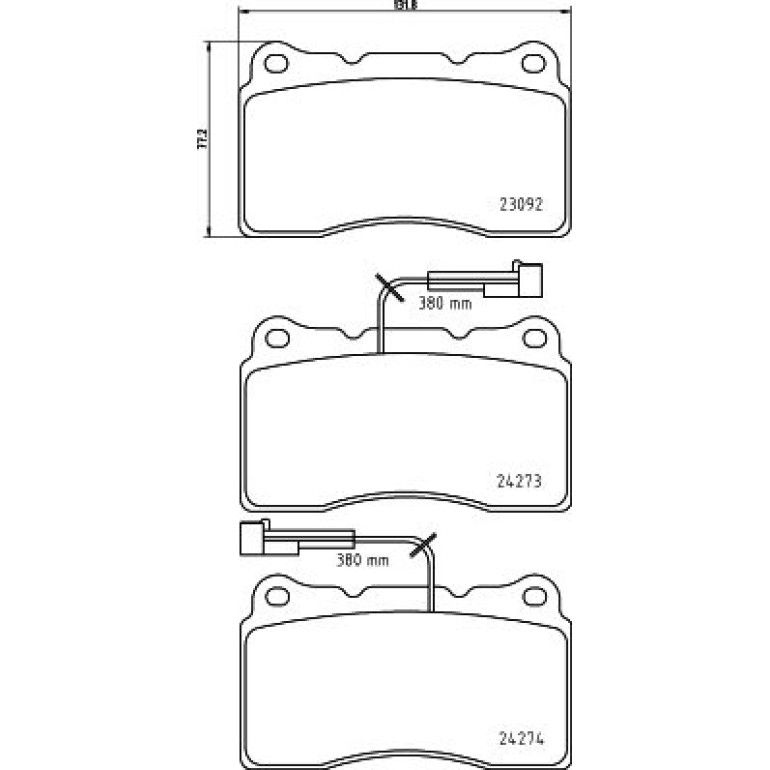 Bremsbelagsatz, Scheibenbremse 8DB 355 012-291 Bremsbelagsatz, Scheibenbremse 8DB 355 012-291