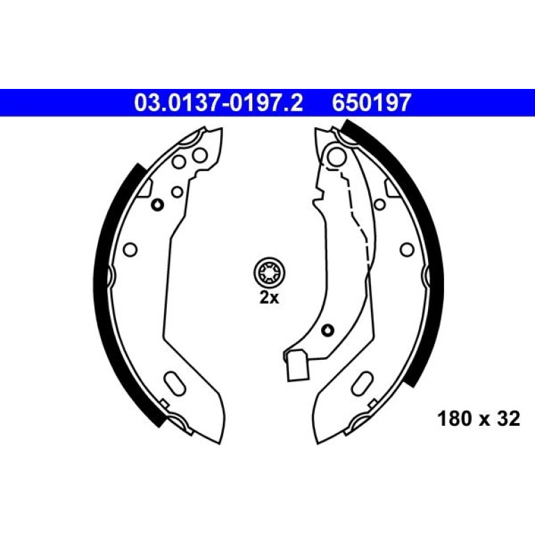 Bremsbackensatz 03.0137-0197.2 Bremsbackensatz 03.0137-0197.2