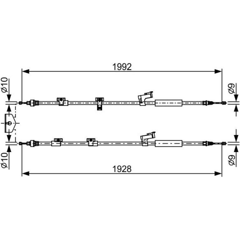 Seilzug, Feststellbremse 1 987 482 494 Seilzug, Feststellbremse 1 987 482 494