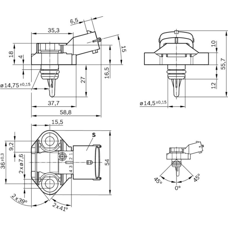Sensor, Kraftstoffdruck 0 261 230 145 Sensor, Kraftstoffdruck 0 261 230 145