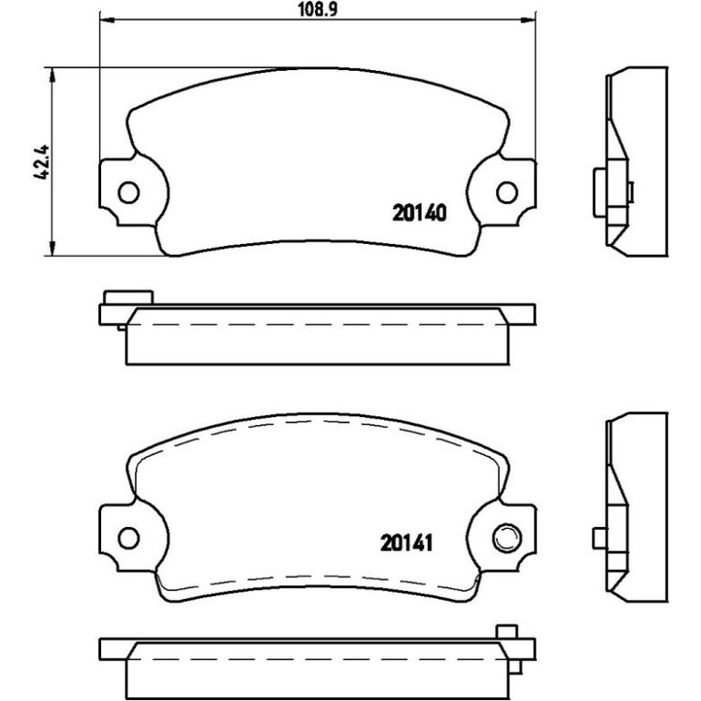 Bremsbelagsatz, Scheibenbremse P 68 004