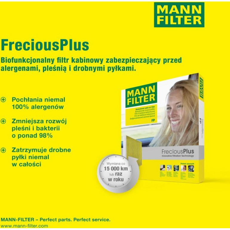 MANN-FILTER FP 27 021-2 Innenraumfilter FreciousPlus Aktivkohlefilter mit Polyphenol, antibakteriell, Feinstaubfilter (PM 2.5) MANN-FILTER FP 27 021-2 Innenraumfilter FreciousPlus Aktivkohlefilter mit Polyphenol, antibakteriell, Feinstaubfilter (PM 2.5)