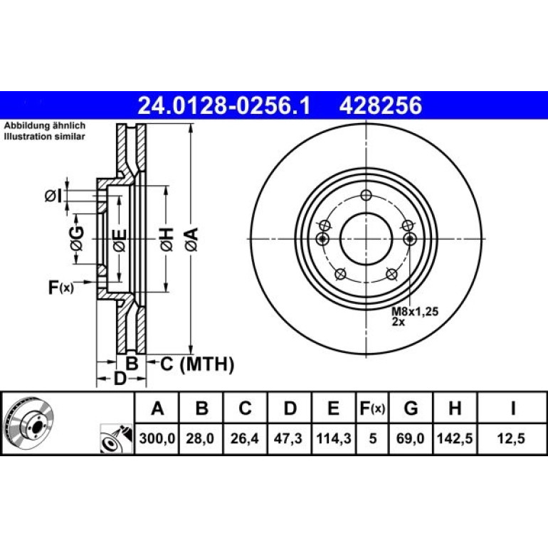 Bremsscheibe 24.0128-0256.1