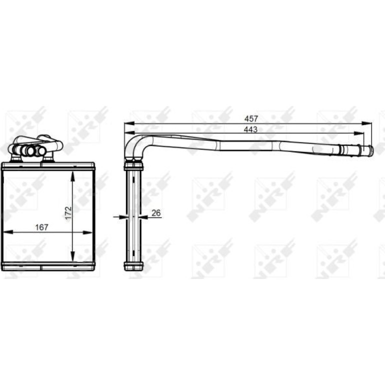 Wärmetauscher, Innenraumheizung 54343 Wärmetauscher, Innenraumheizung 54343