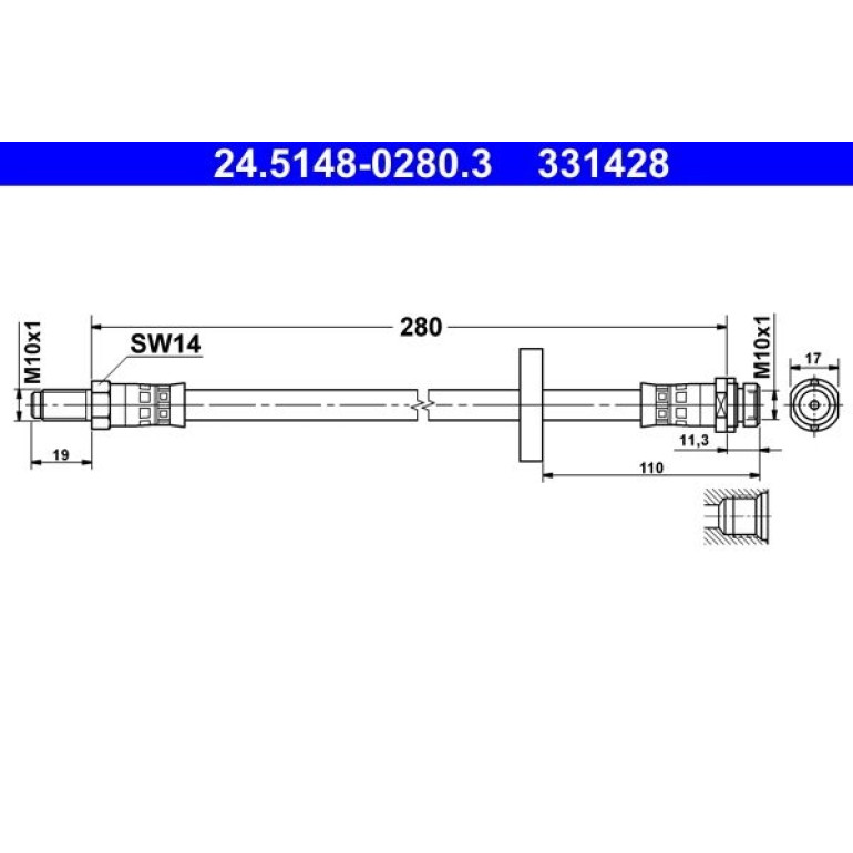 Bremsschlauch 24.5148-0280.3 Bremsschlauch 24.5148-0280.3