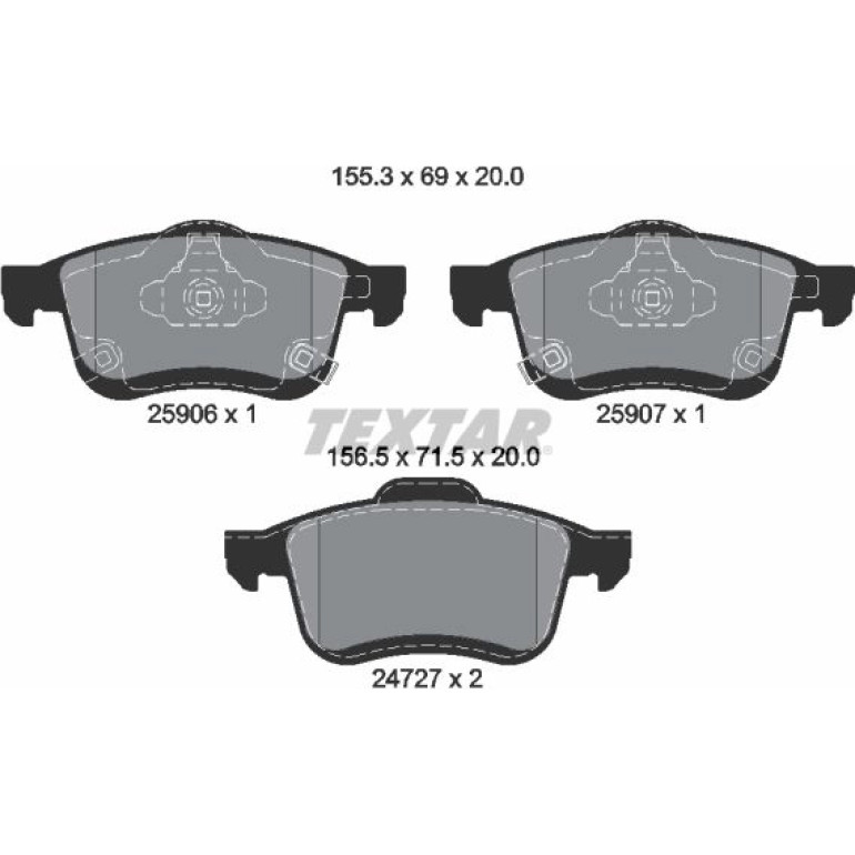 Bremsbelagsatz, Scheibenbremse 2590601 Bremsbelagsatz, Scheibenbremse 2590601