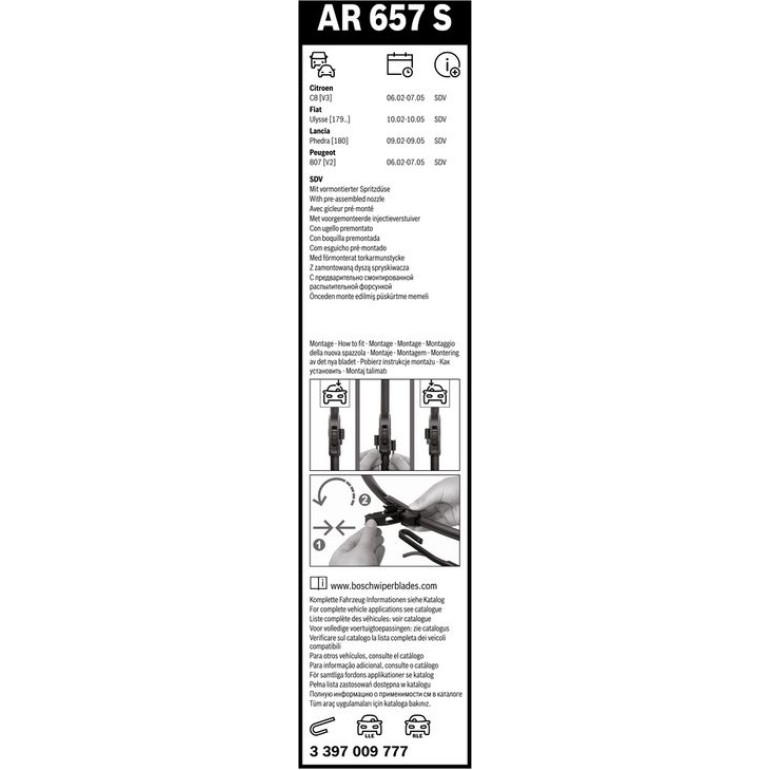 BOSCH AR 657 S Scheibenwischer Aerotwin Retrofit 3 397 009 777