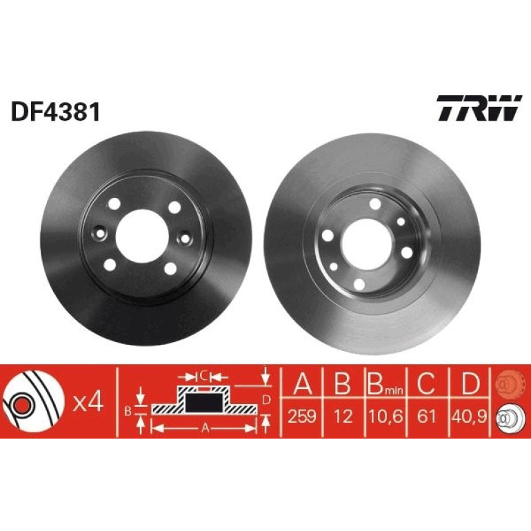 Bremsscheibe DF4381 Bremsscheibe DF4381