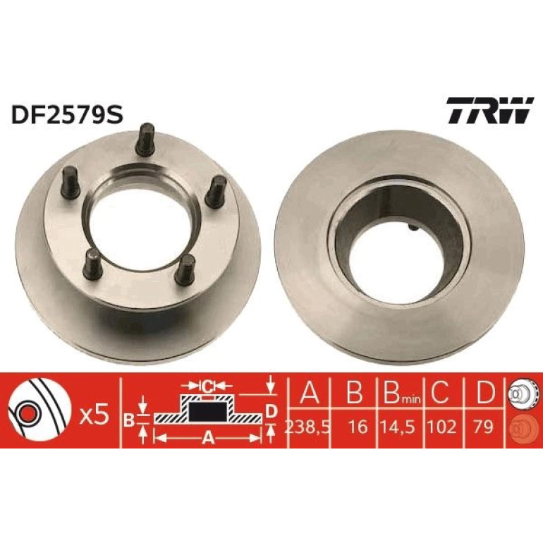 Bremsscheibe DF2579S Bremsscheibe DF2579S