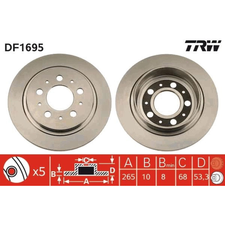 Bremsscheibe DF1695 Bremsscheibe DF1695