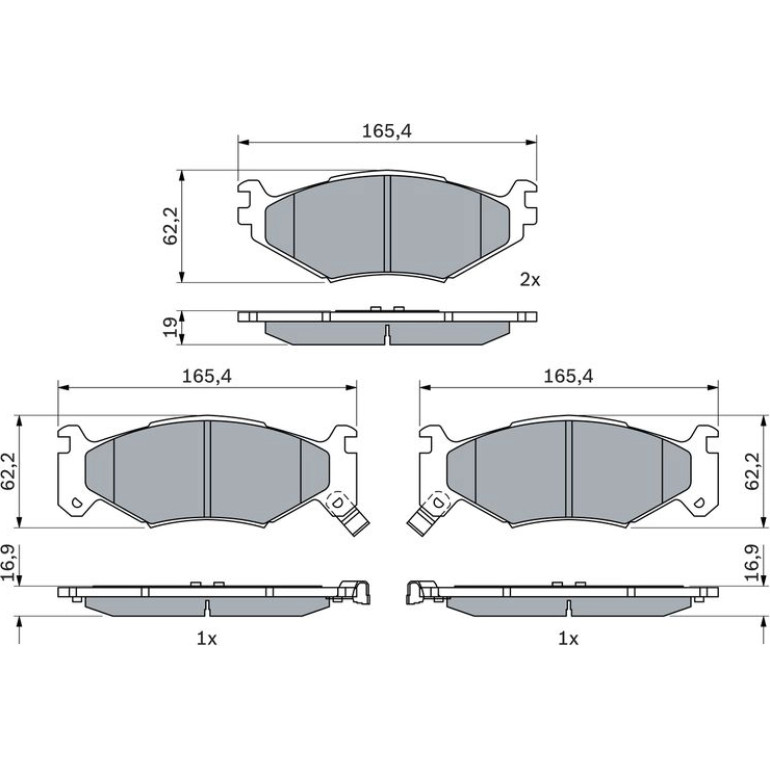 Bremsbelagsatz, Scheibenbremse 0 986 424 892 Bremsbelagsatz, Scheibenbremse 0 986 424 892