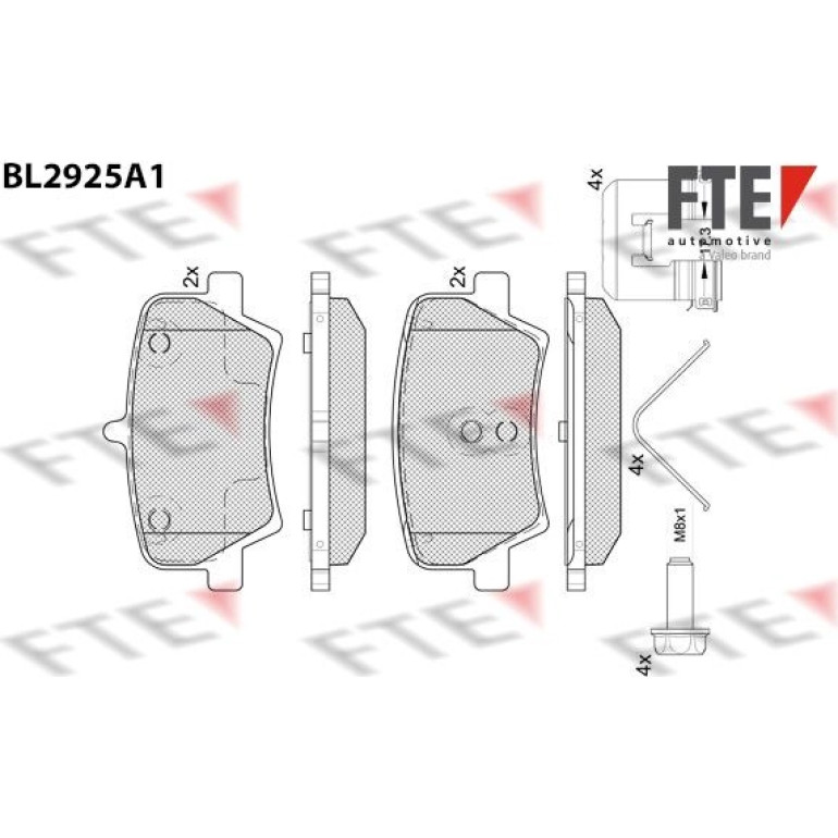 Bremsbelagsatz, Scheibenbremse 9011168 Bremsbelagsatz, Scheibenbremse 9011168