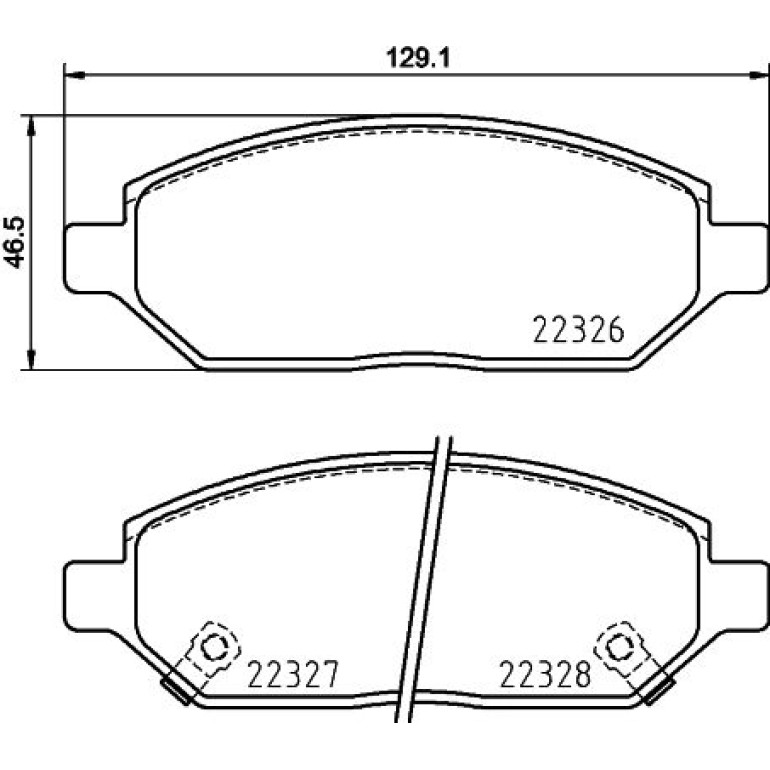 Bremsbelagsatz, Scheibenbremse 8DB 355 025-451 Bremsbelagsatz, Scheibenbremse 8DB 355 025-451