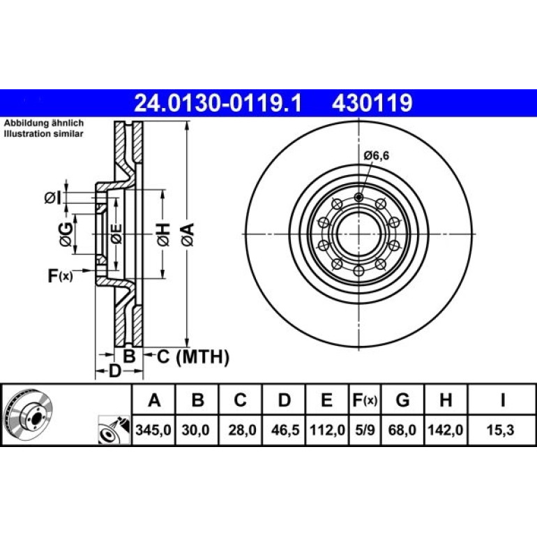Bremsscheibe 24.0130-0119.1