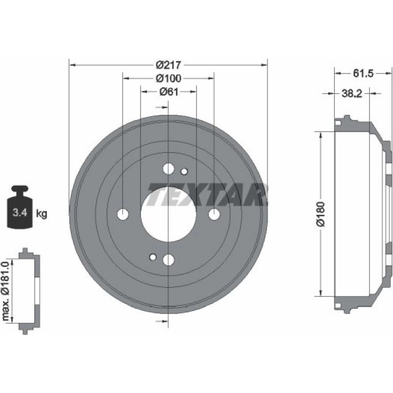 Bremstrommel 94017500 Bremstrommel 94017500
