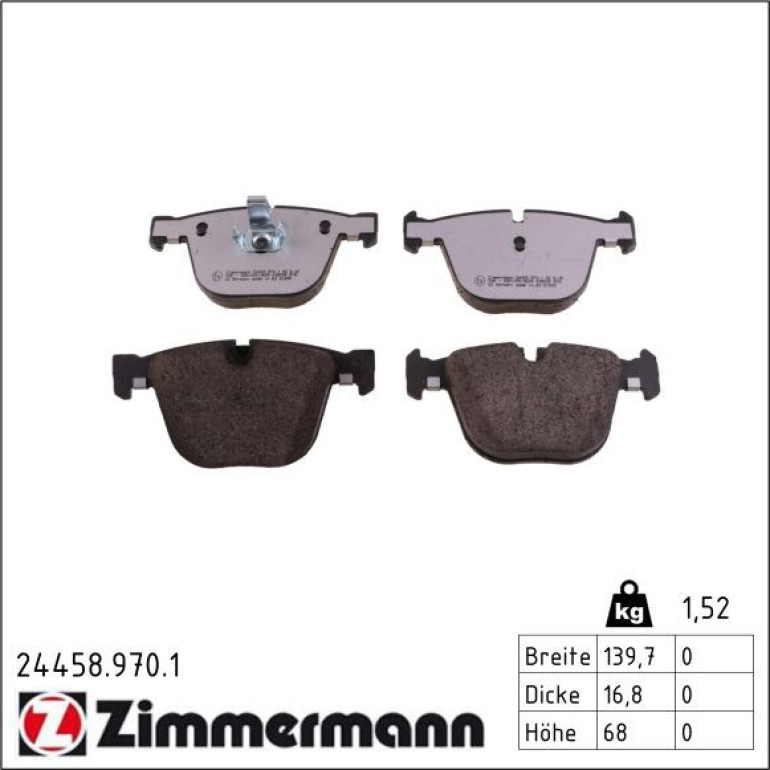 Bremsbelagsatz, Scheibenbremse 24458.970.1 Bremsbelagsatz, Scheibenbremse 24458.970.1