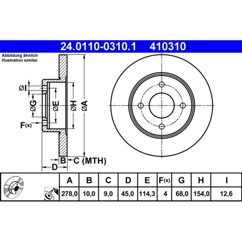 Bremsscheibe 24.0110-0310.1