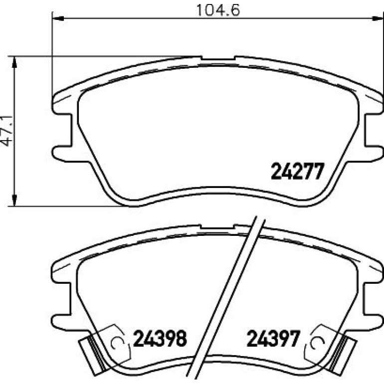 Bremsbelagsatz, Scheibenbremse 8DB 355 006-671 Bremsbelagsatz, Scheibenbremse 8DB 355 006-671