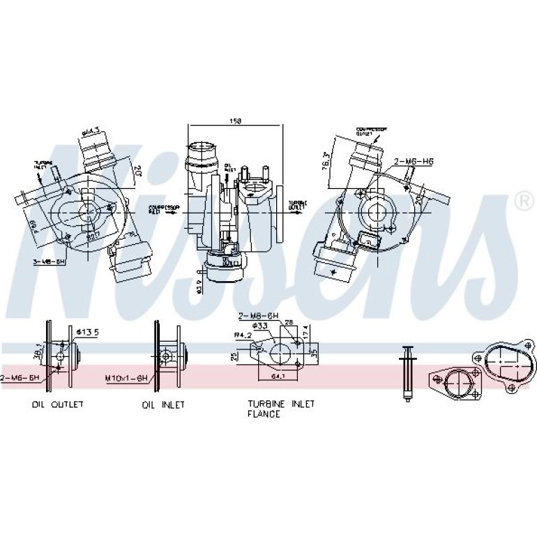 Nissens Turbolader 93072
