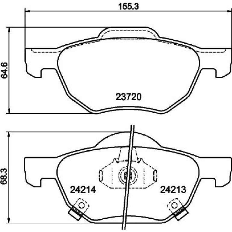 Bremsbelagsatz, Scheibenbremse 8DB 355 010-831 Bremsbelagsatz, Scheibenbremse 8DB 355 010-831
