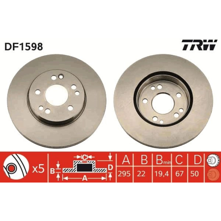 Bremsscheibe DF1598 Bremsscheibe DF1598