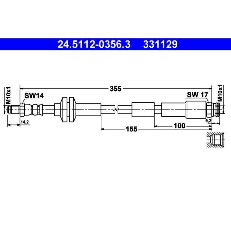 Bremsschlauch 24.5112-0356.3 Bremsschlauch 24.5112-0356.3
